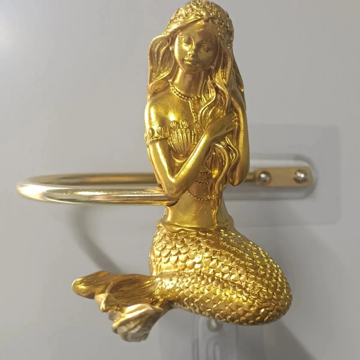 2Pcs/Set Golden Mermaid Curtain Tieback Hooks