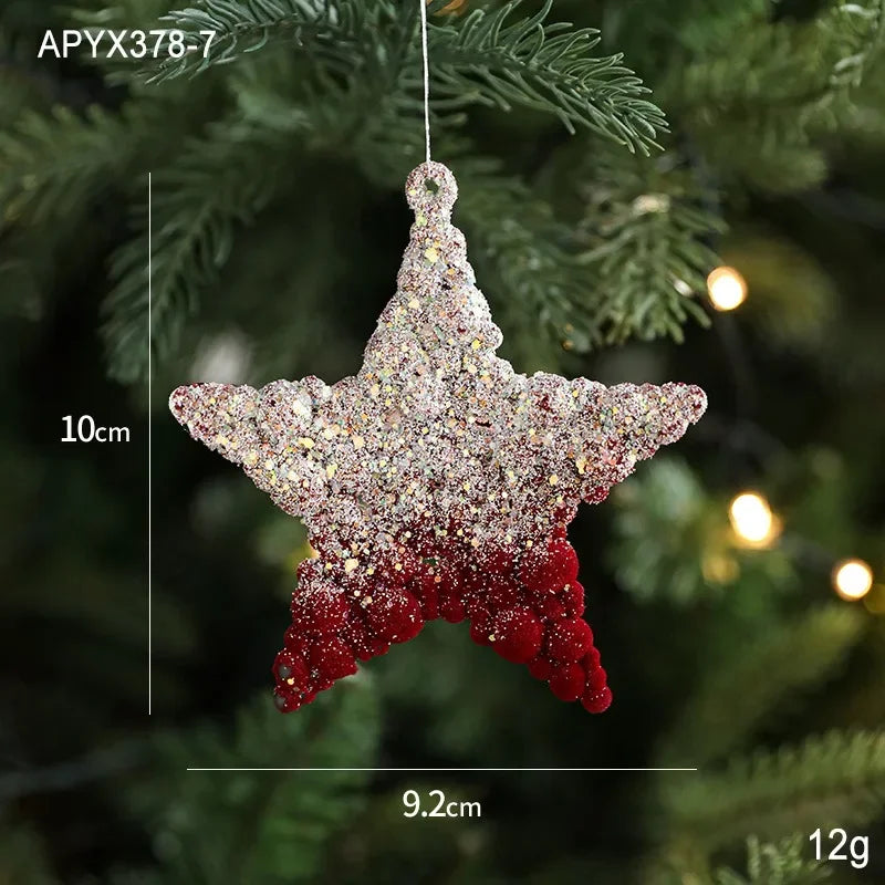 Christmas Snow Kissed Hanging Ornaments Ballet Girl Elk Swan