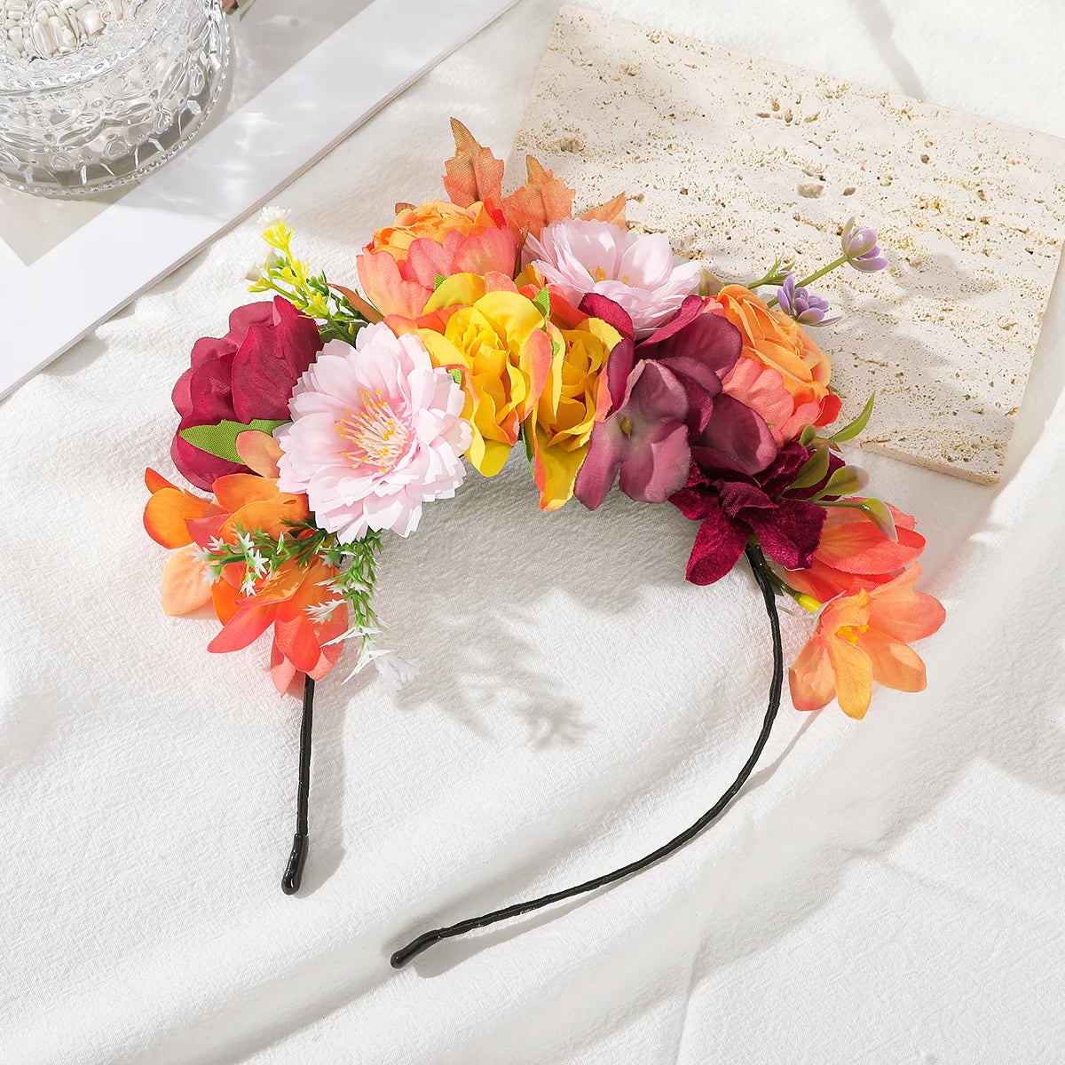 Spring Bohemia Flower Hair Fascinator Festival Headband
