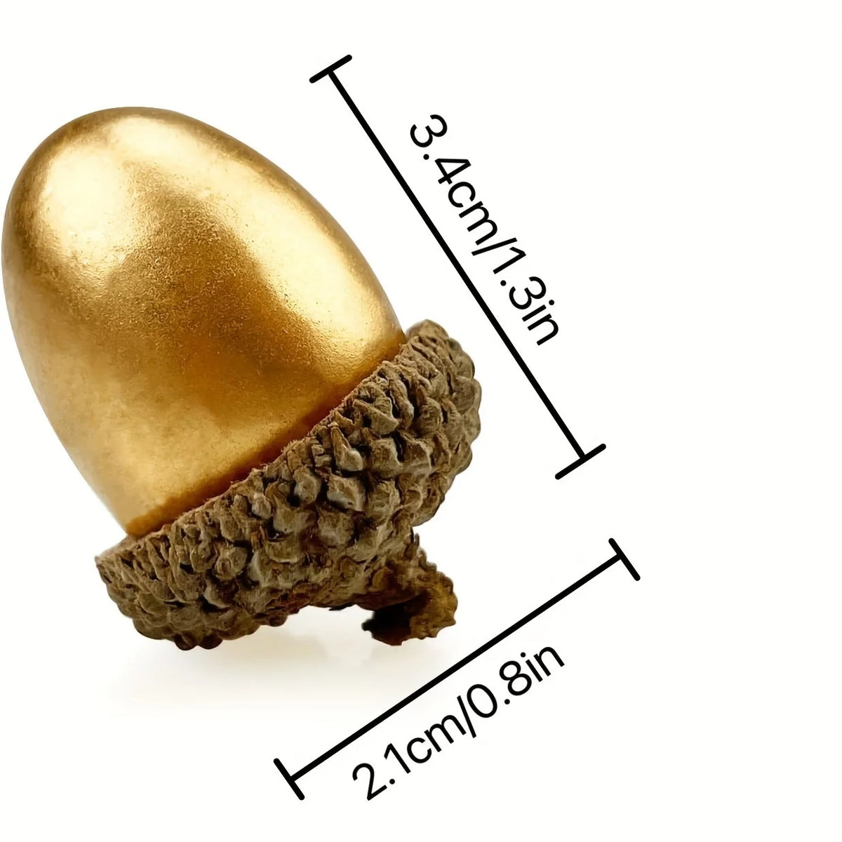 30/60pcs Golden Acorns Floral Christmas Decorations Tabletop Ornaments