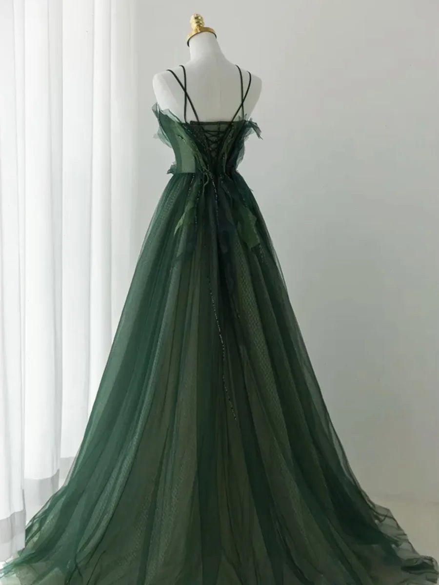 Laurel's Green Formal Gown Custom Made to Measure Evening Dress
