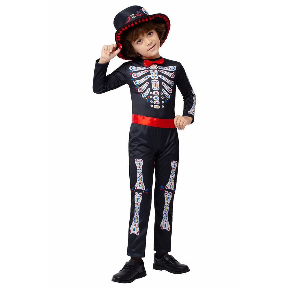 Day Of The Dead Halloween Costumes Children Boys Girls