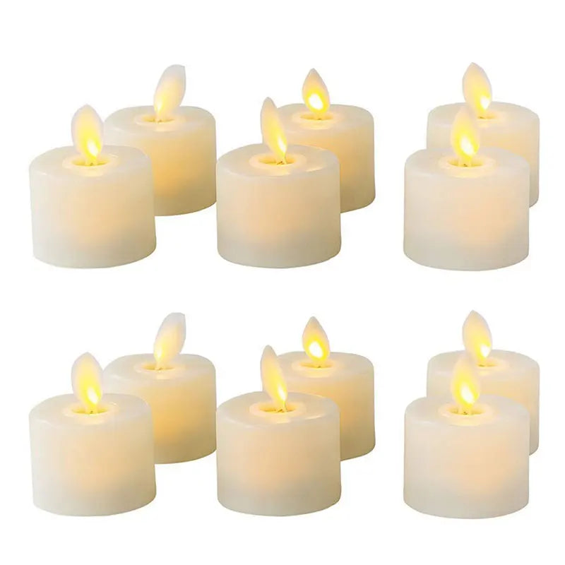 Flameless Moving Wick LED Candles With Remote Control