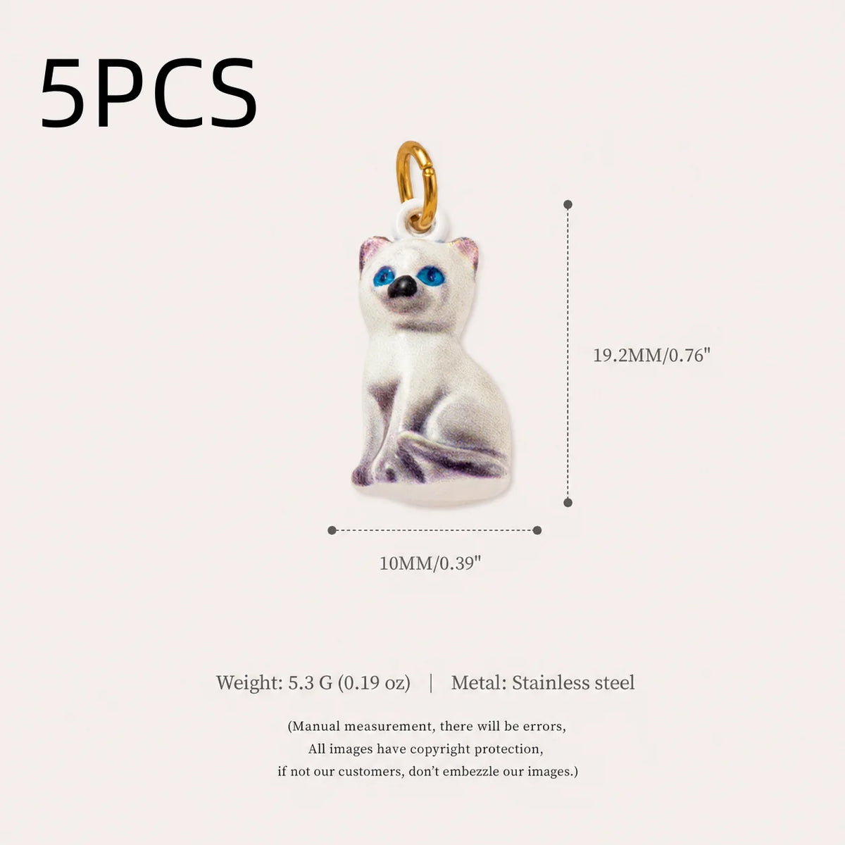 Our Beloved Pets Animal Charm Pendants Stainless Steel PVD 18K Gold Plated For DIY Necklace Bracelet Jewellery Making