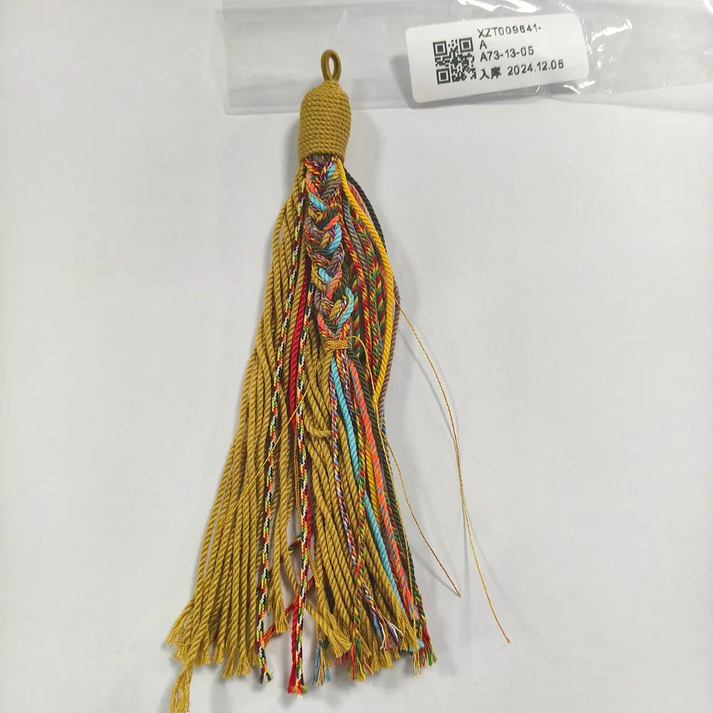 11cm Hand Twisted Cotton Thread Tibetan Style Tassel DIY Bookmark Crafts Jewellery Making Accessories Pendant DIY Car Decoration
