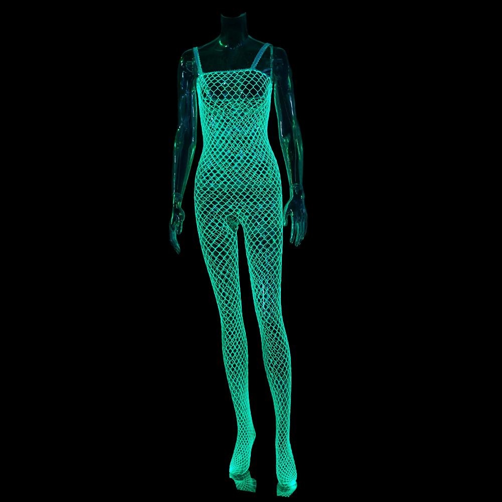 Glow in the Dark Fishnet Stockings and Body Suits