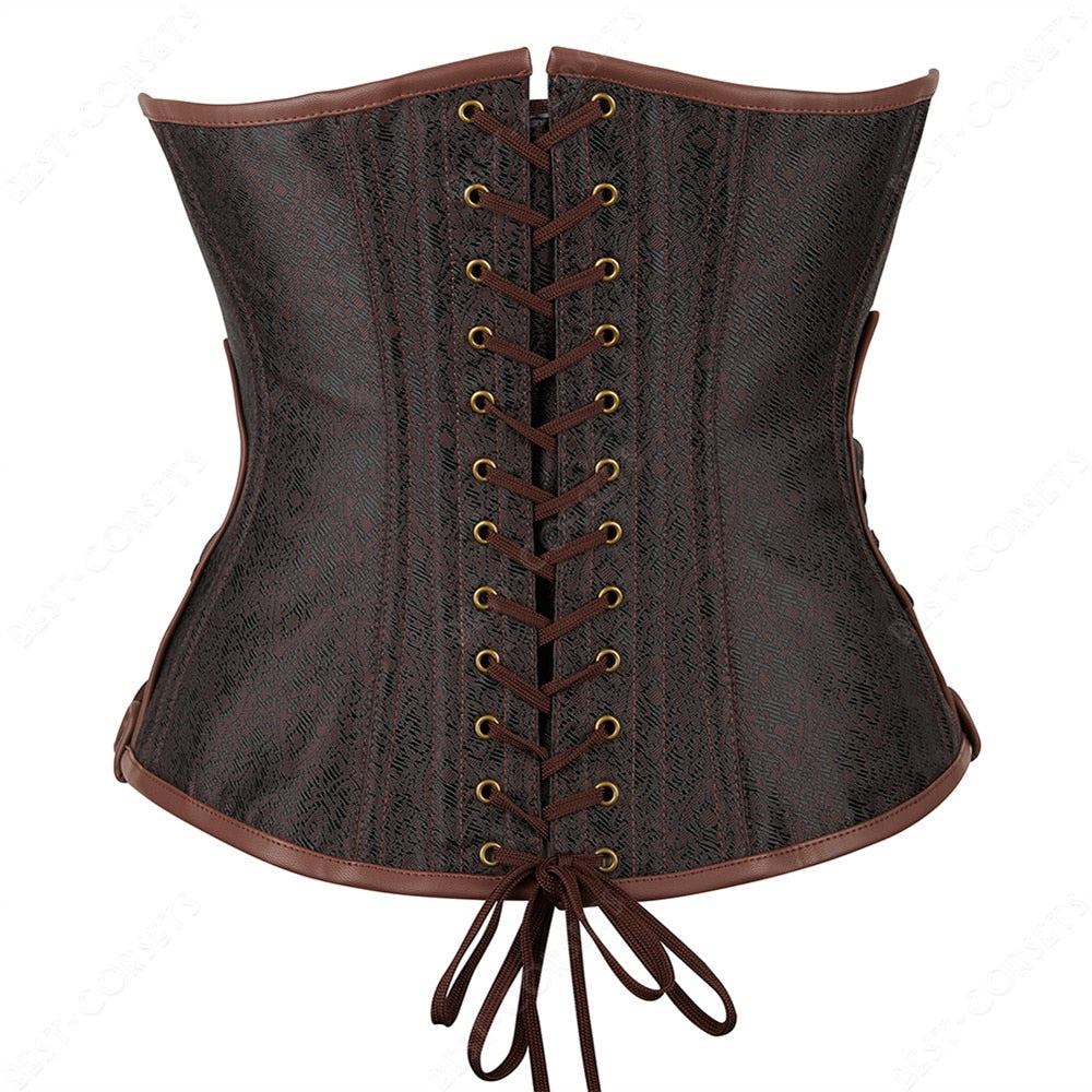 Octavia's Steampunk Underbust Steel Boned Corset
