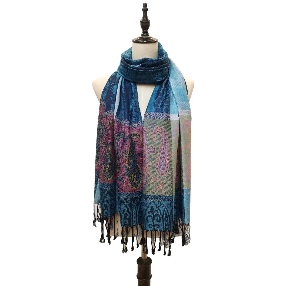 Rainbow Pashmina Scarfs Large Soft Warm Shawl Wrap