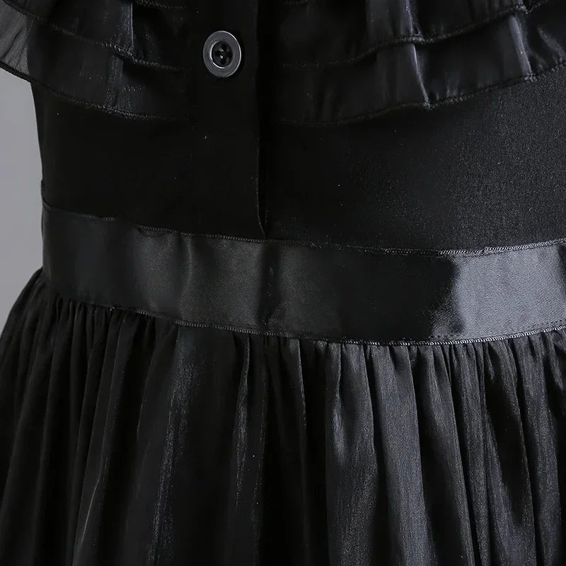 Wednesday Addams Cosplay Costume for Girls Halloween Book Week 3-12 Years