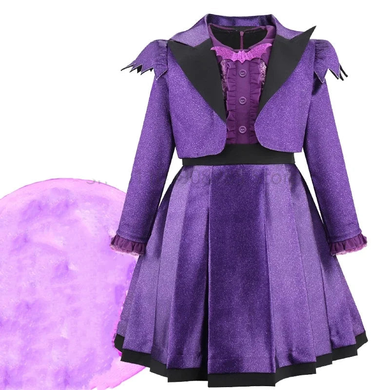 Vampirina "Vee" Hauntley Girls Purple Teen Vampire Halloween Costume Party Cosplay