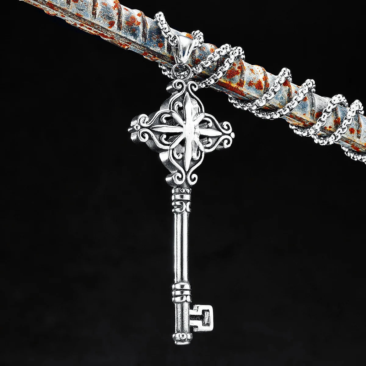 The Viscount's Treasury Key Necklace Stainless Steel Pendant