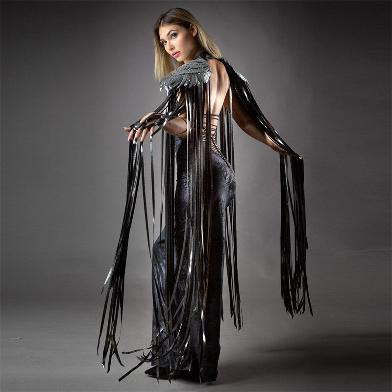 Lassiter's Sequins Long Tassel Wings Unisex Party Cape