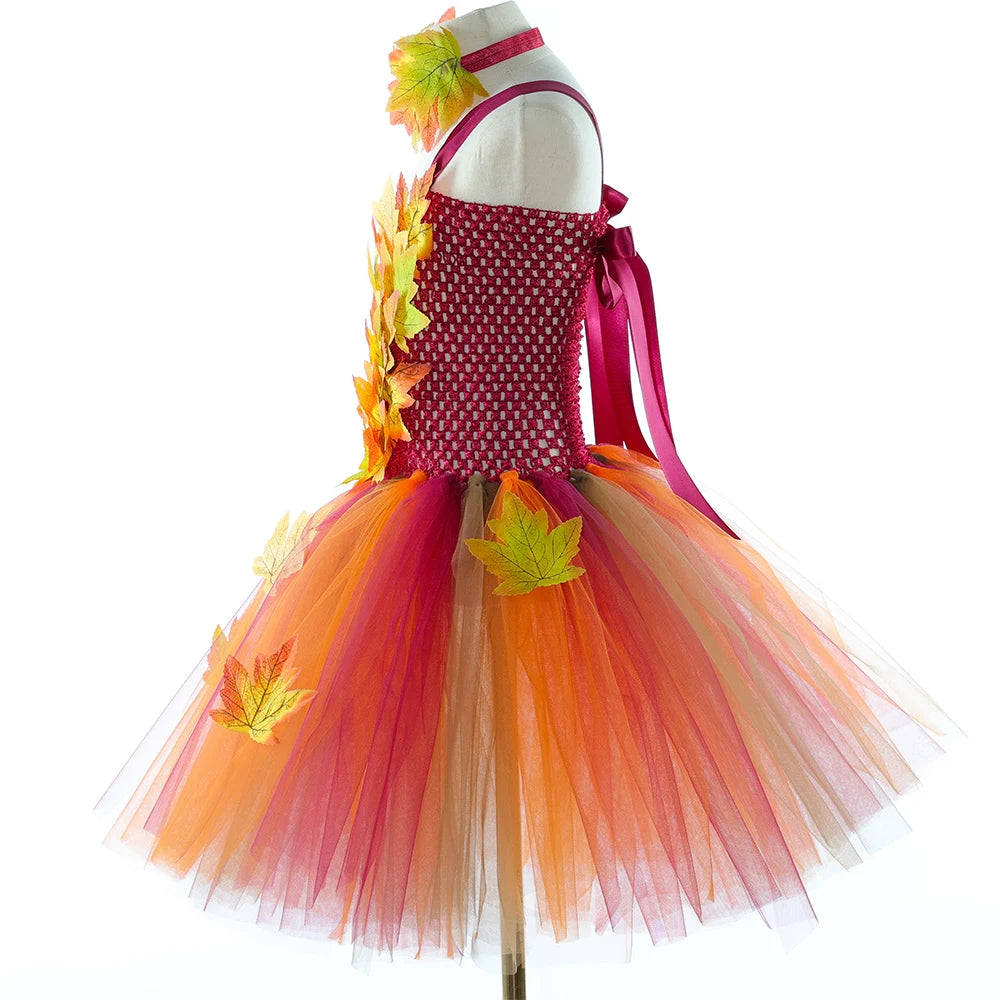 Fall Fairy Costume Forest Woodland Autumn Fairy Tutu Dress Up Maple Leaves