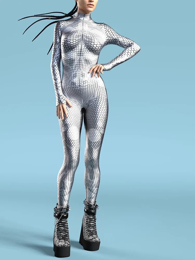 Snake Zentai Suit Women's Jumpsuit Festival Bodysuit Halloween Costume Rave Outfit Cosplay