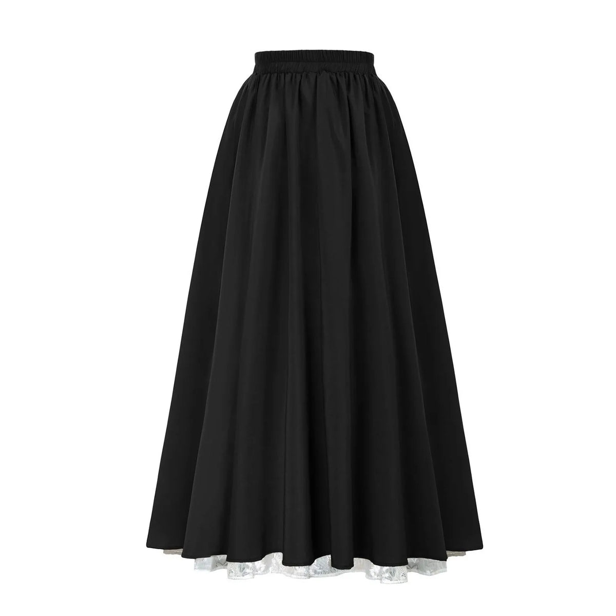 Double Layer Victorian Renaissance Draped Pleated Renaissance Skirt