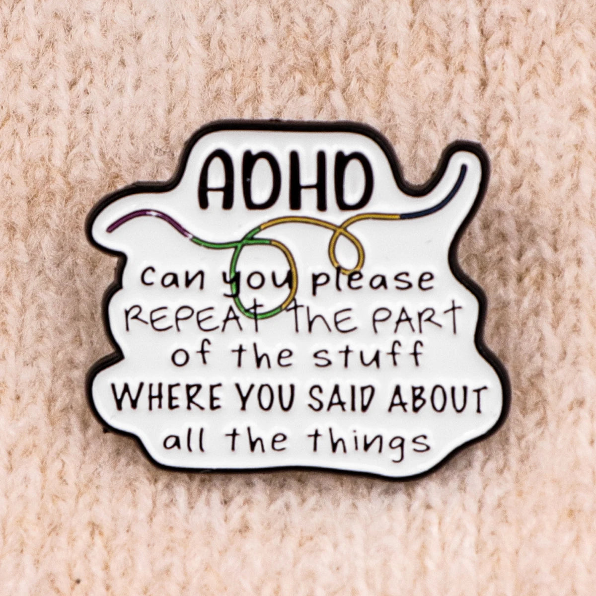 "On/Off Switch" Enamel Pin ADHD Awareness Lapel Pins Badge
