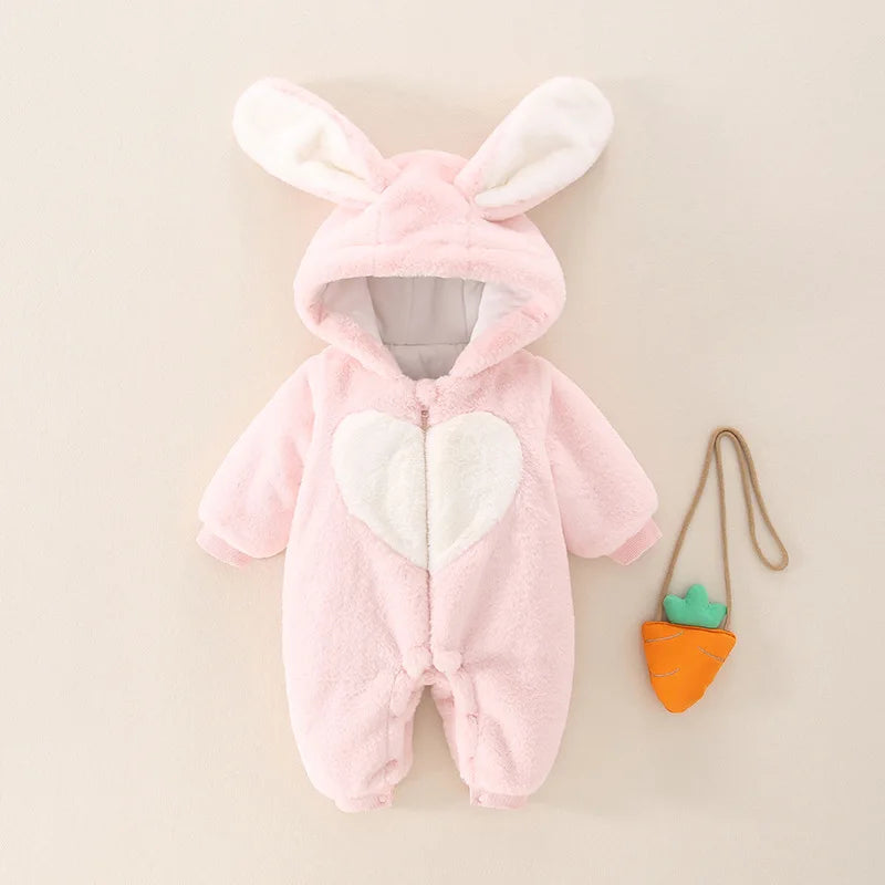 Easter Bunny Baby Toddler Rompers with Carrot Bag