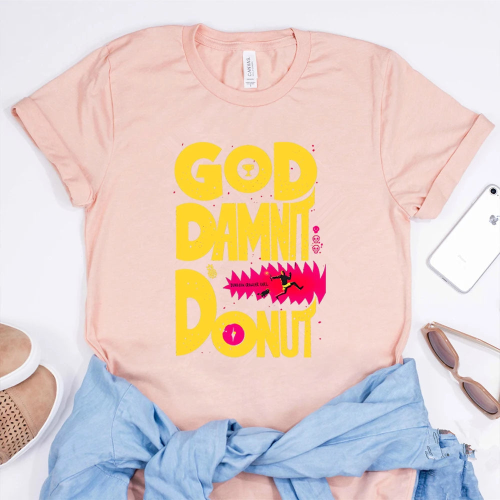 Dungeon Crawler Carl T-Shirt Goddamnit Donut Sci-Fi Book Lover Tee