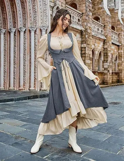 Renaissance Two Layer Peasant Dress Costume