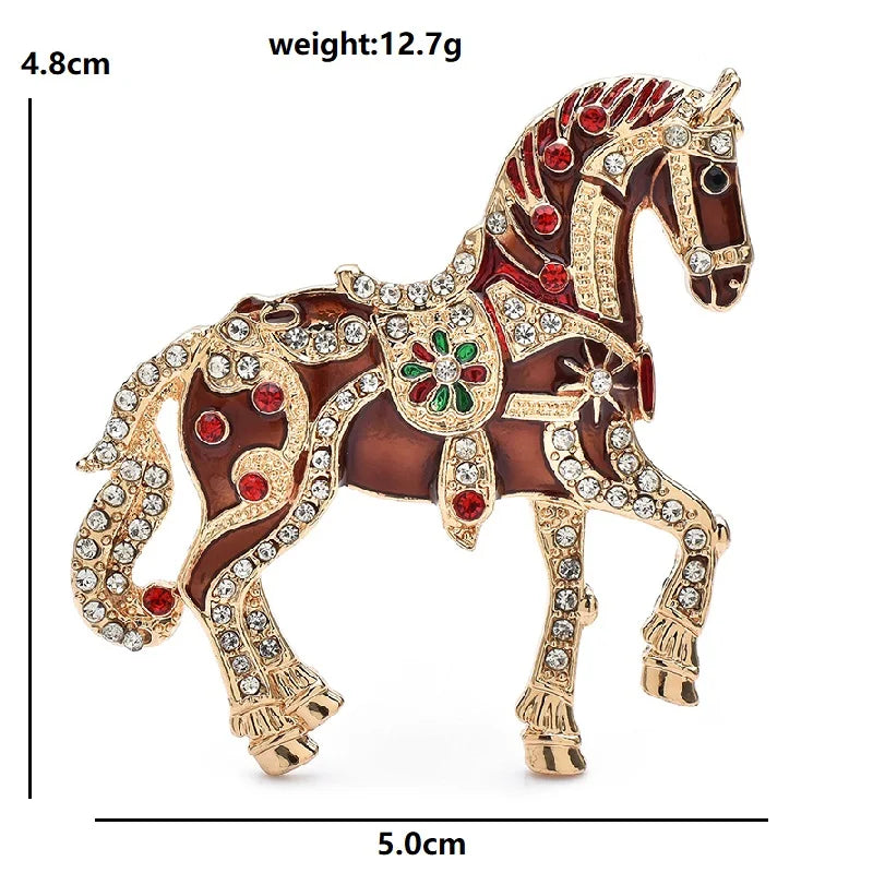Carnival Horse Brooches