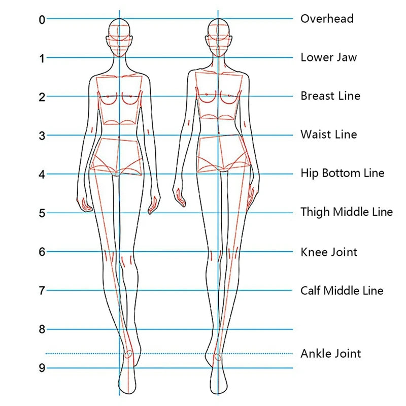 Fashion Illustration Rulers Sketching Templates Patterns Design Tool