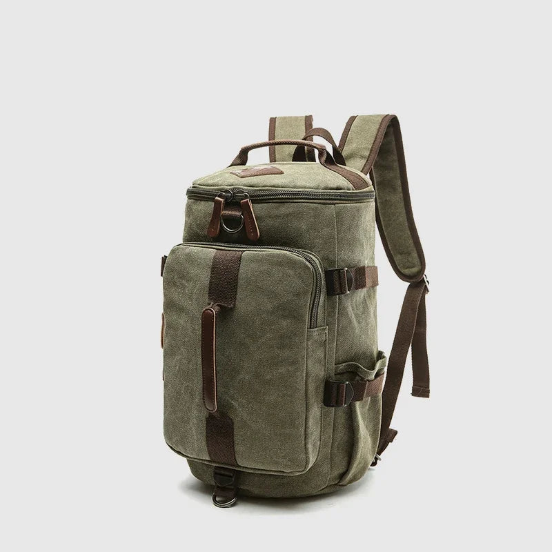 Woodsman Canvas Duffle Bags Travel Weekender Large Capacity Outdoor Backpack Luggage