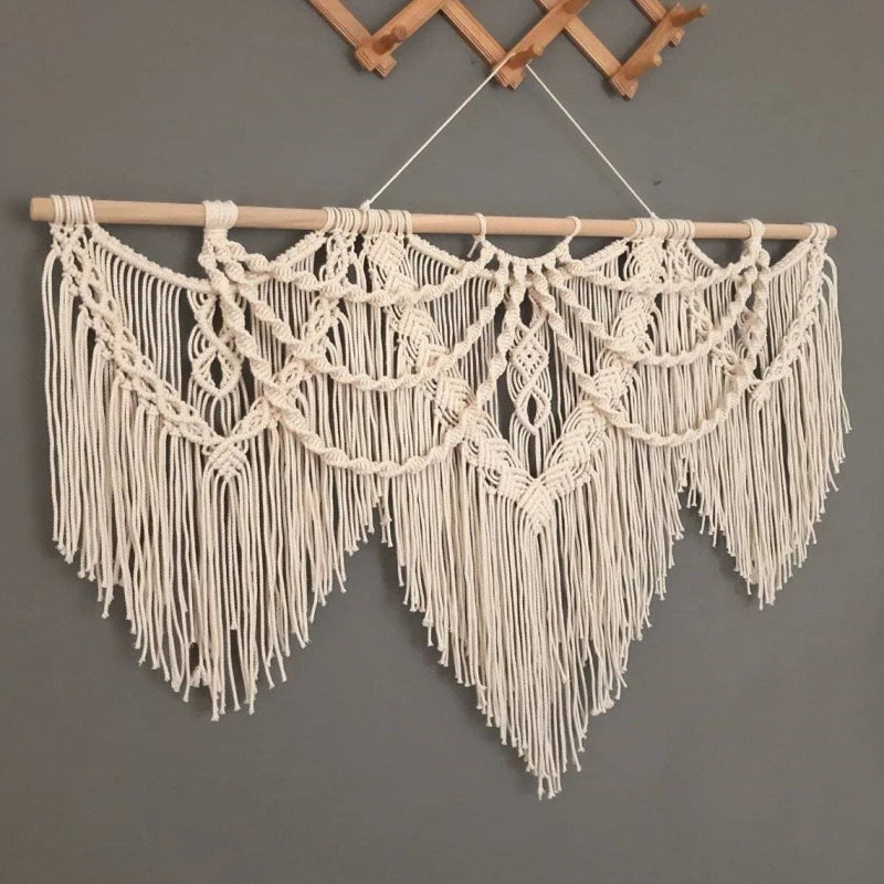 Large Macrame Wall Hanging Tapestry Bohemian Style Handwoven Tapestry For Home Decor Living Room Bedroom Background Decoration