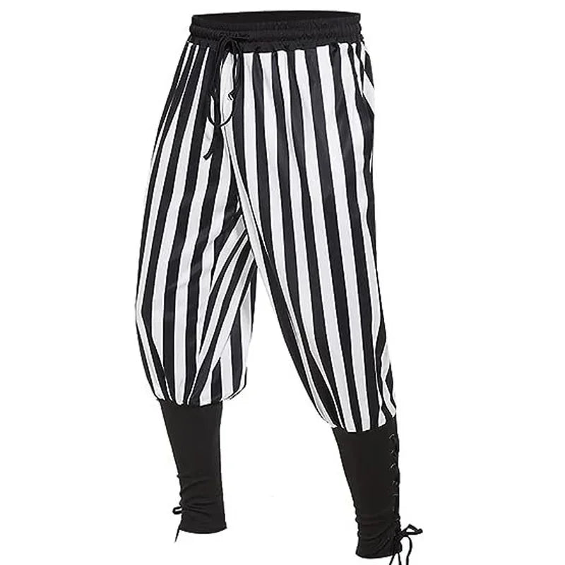 Pirate Pants Halloween Costume Striped Trousers