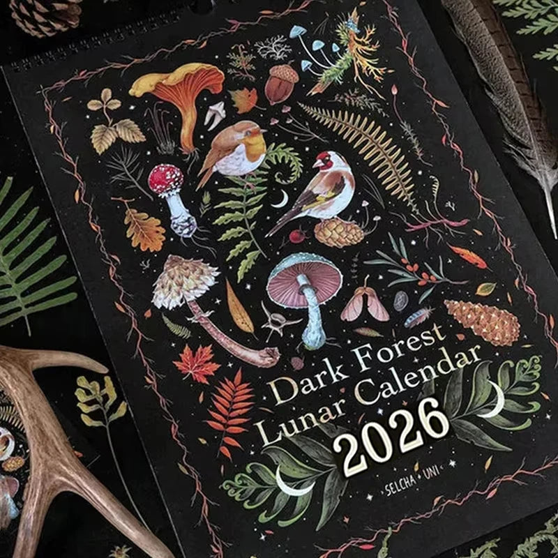 2026 Dark Forest Lunar Wall Calendar