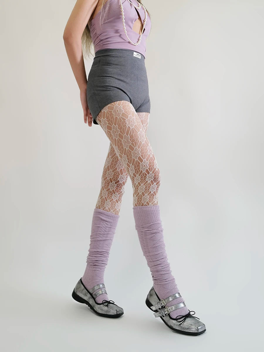 Sweet Sakura Lace Fish Net Stockings Pantyhose