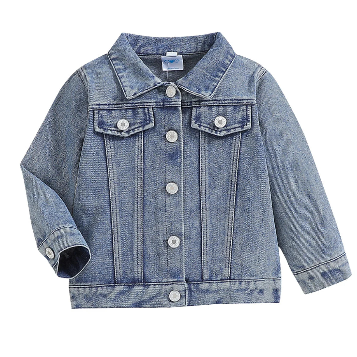 Cousin Crew and Sisters Letter Printed Denim Jackets for Girls