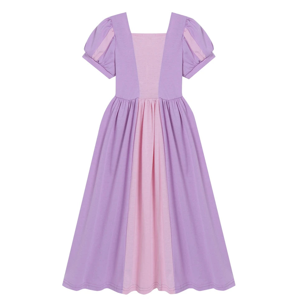 Soft Princess Dress for Girls Kids Halloween Cosplay Belle Cinderella Aurora Melinda Snow White Costume
