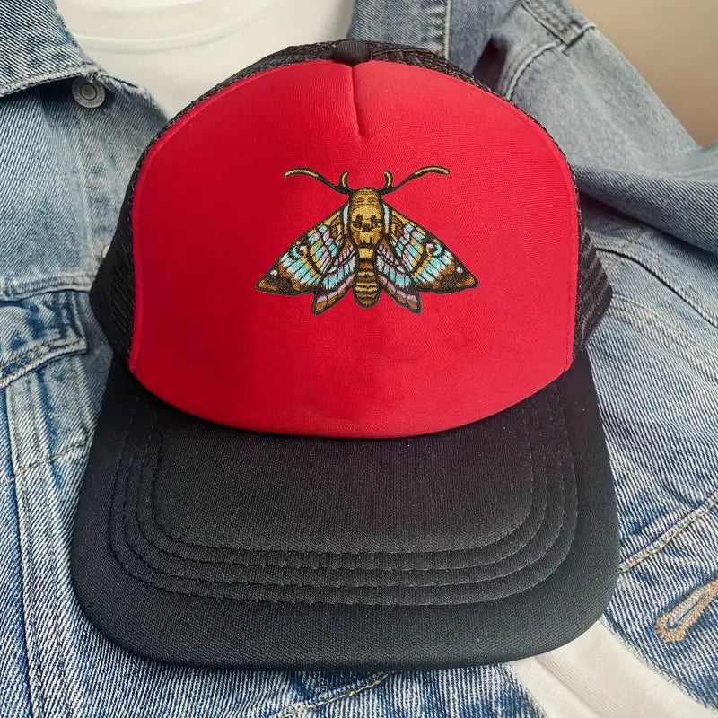 Death Moth Embroidered Patch Iron On DIY Craft