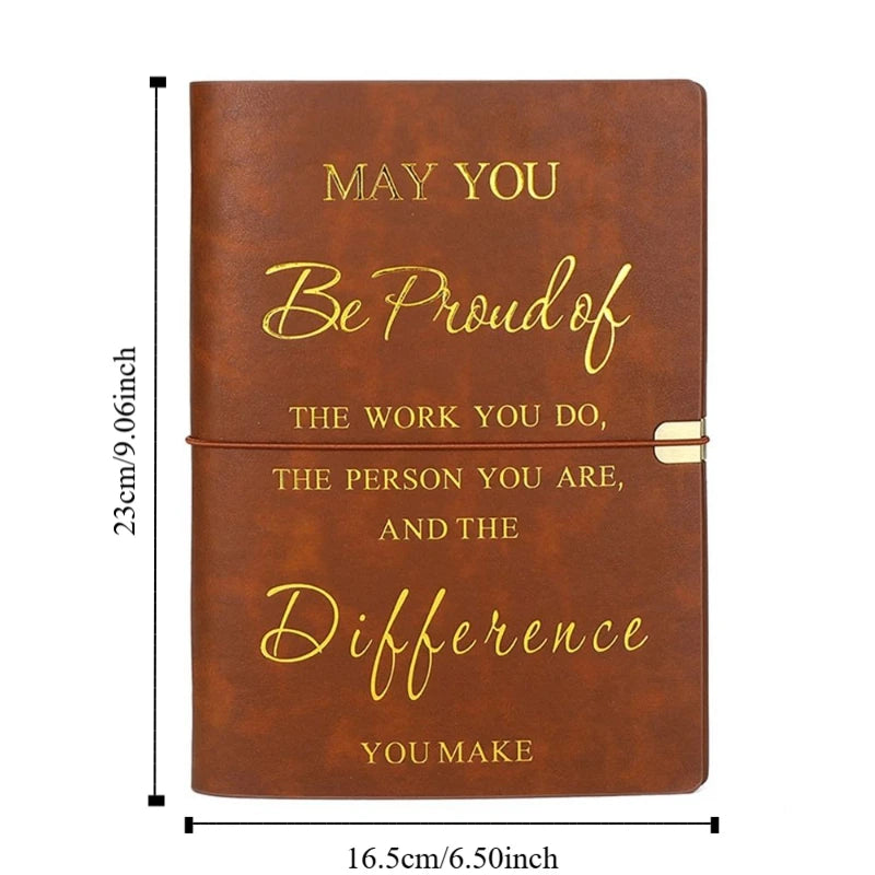 Teacher Colleague Employee Nurse Appreciation Gift 80 Sheets A5 Soft PU Leather Cover Loose-leaf Notebook