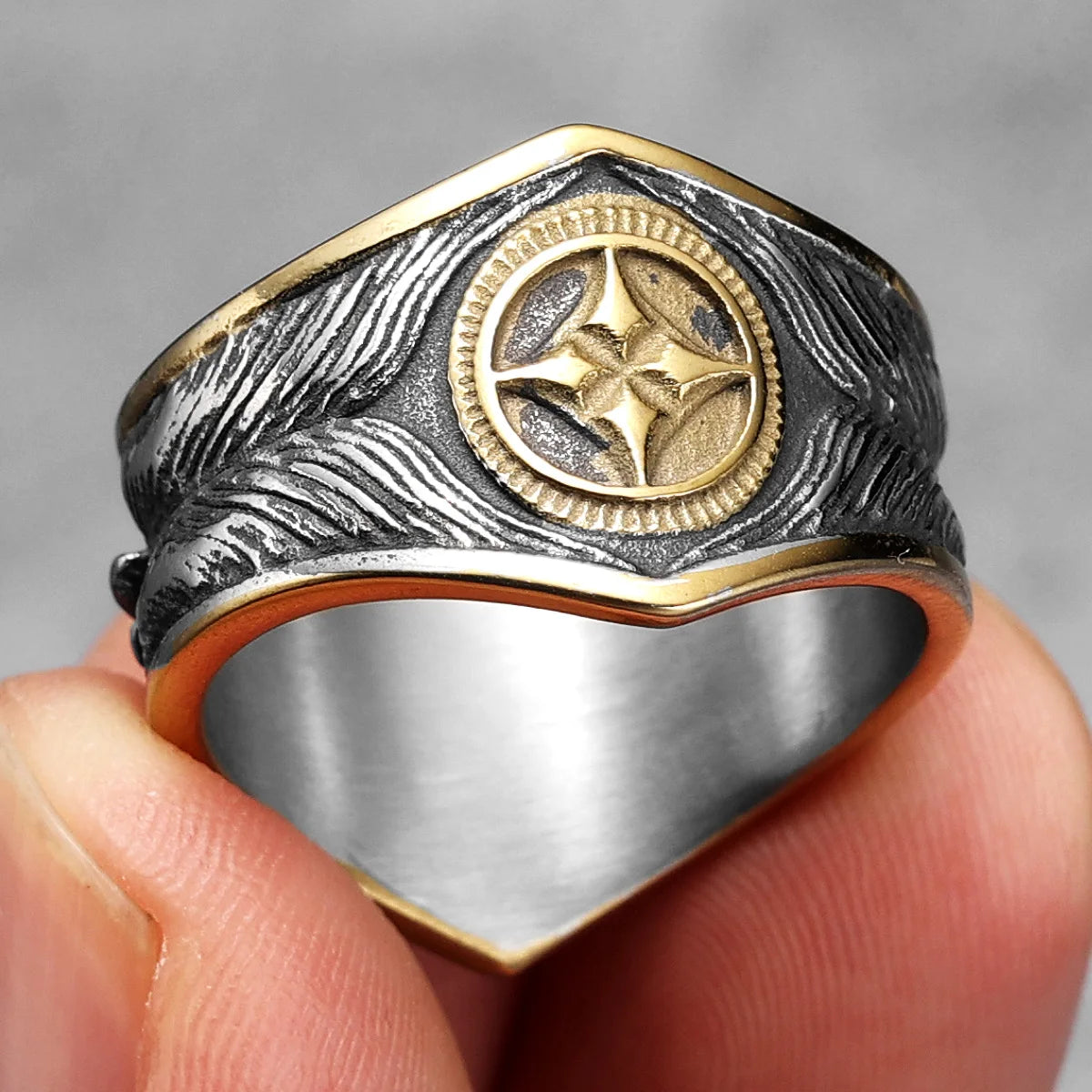 Starry Night Ring Stainless Steel Men Ring