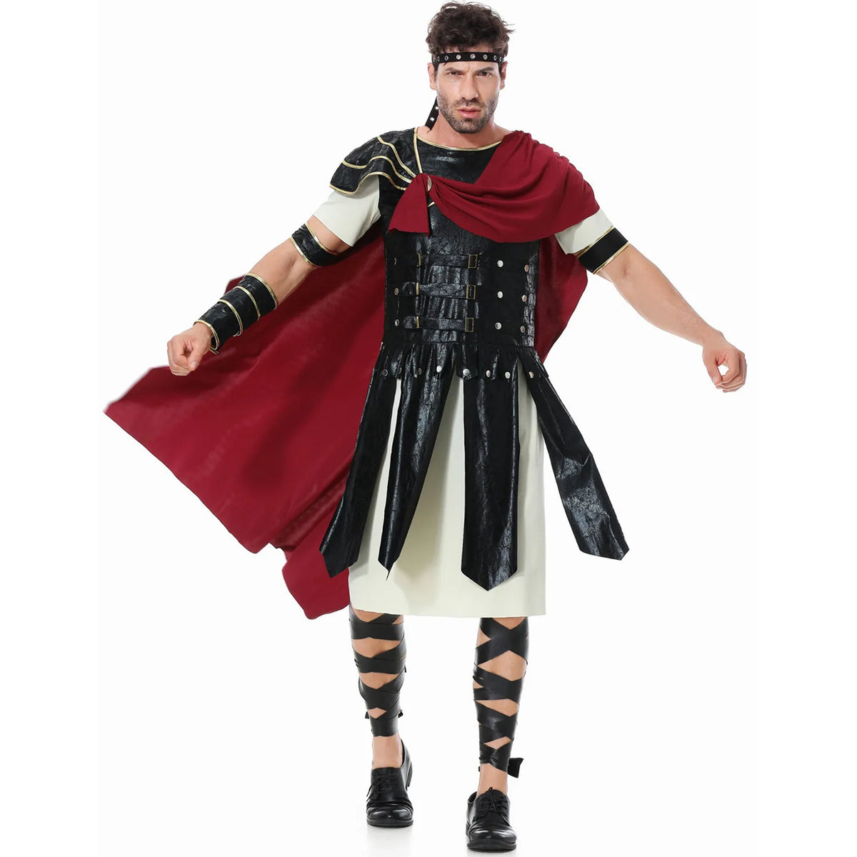 Ancient Roman Spartan Warrior Gladiator Cosplay Uniform for Women & Men