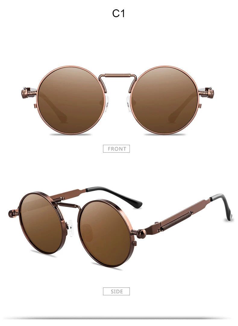 Round Metal Frame Sunglasses UV400