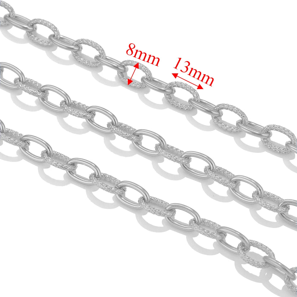 1meter PVD Gold Plated Stainless Steel Thick Large Heavy Chains Necklace Bracelet DIY Jewellery Making Finding