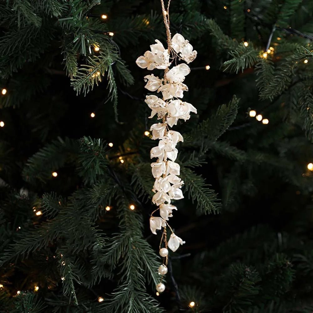 Christmas Icicle Flowers Grapes Glitter Christmas Branches Handmade Acrylic Xmas Tree Ornaments