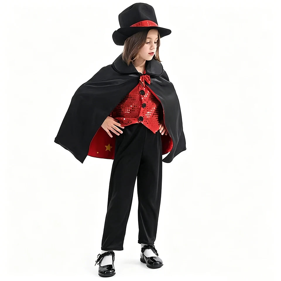 Amazing Magician Children's Book Week Costumes Sets Stage Performance Halloween Cosplay