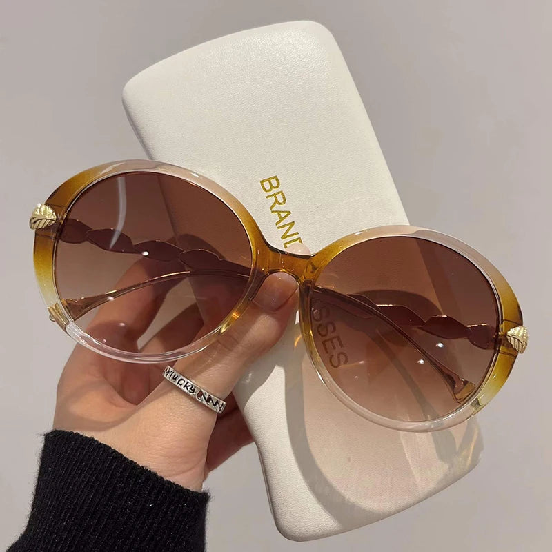 Shania's Round Sunglasses Oversized Vintage Shades