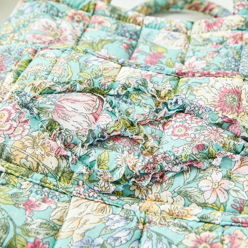 Floral Quilted Fabric Storage Bins with Handles Multi-Compartment Organiser William Morris