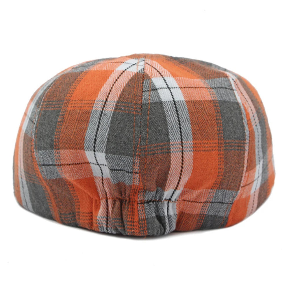 Plaid Newspaper Boy Beret Caps