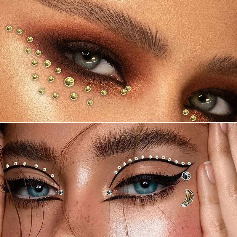 Fake Piercings Face Body Jewellery Stickers Nose Stud Self Adhesive Faux Studs