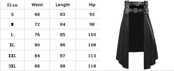 Punk Rock Pleated Kilt