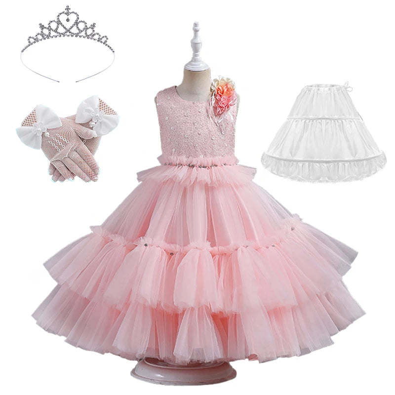 Cupcake Fluffy Tulle Tiered Party Dresses