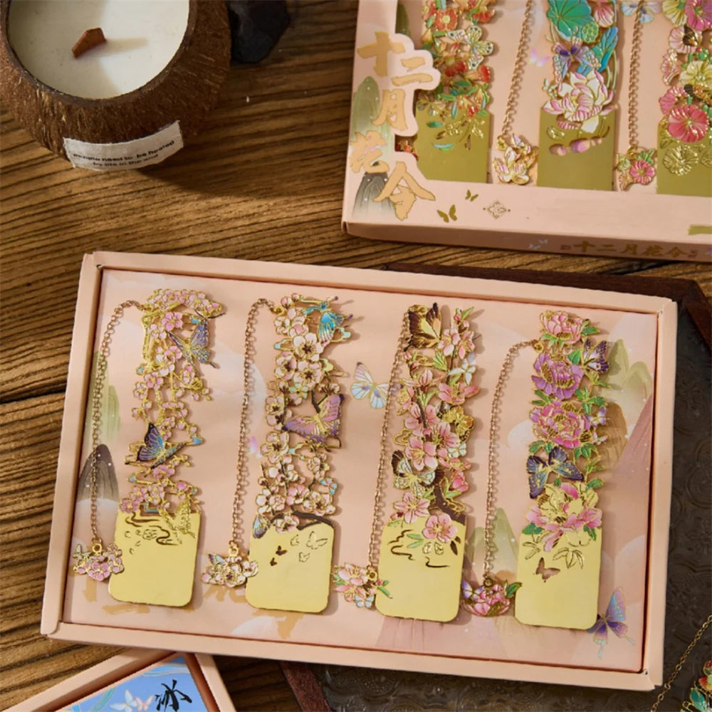 Metal Flower Bookmarks