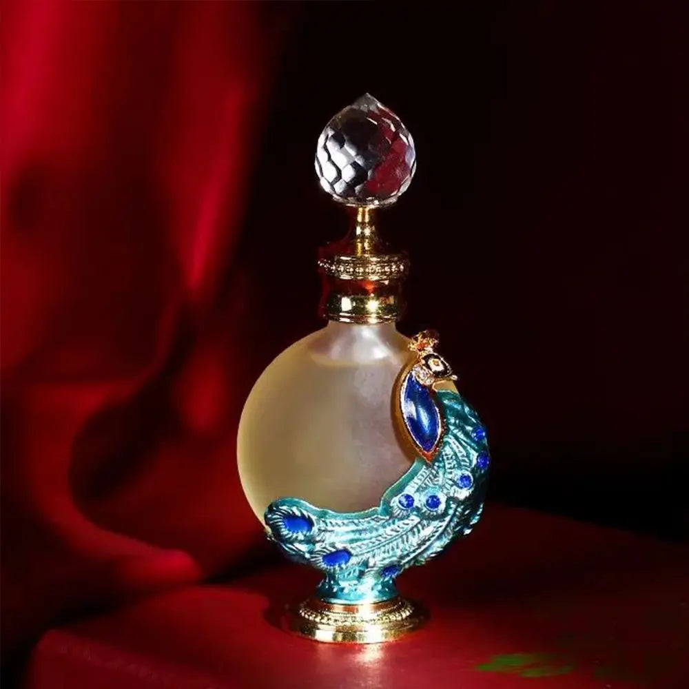 Peacock Perfume Bottle Refillable Essential Oils Potions Bottle