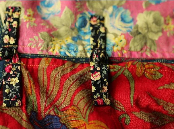 Vintage Cotton Linen Patchwork Coats