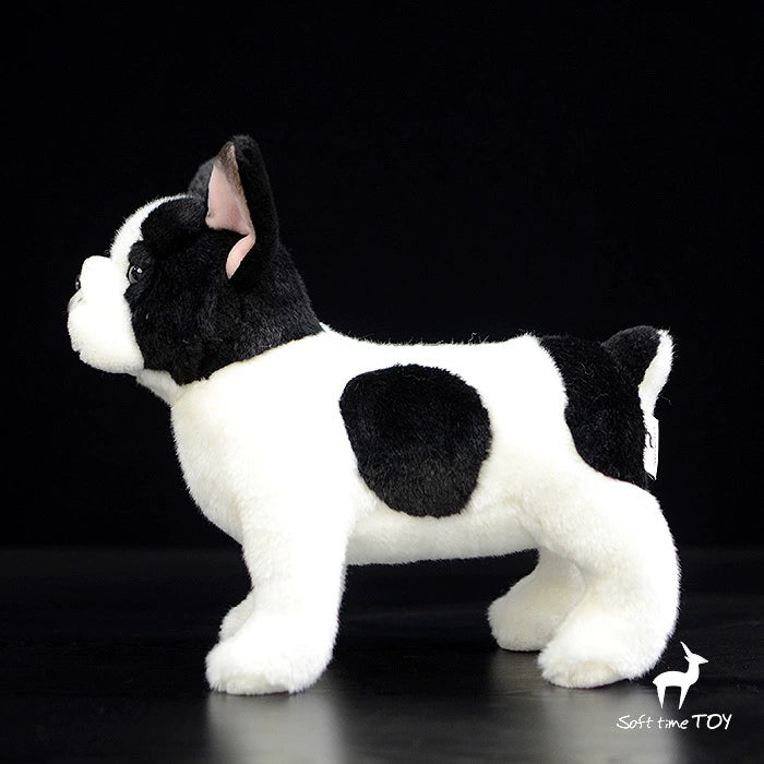 French Bulldog Dog Black & White Puppy Plushie Toy